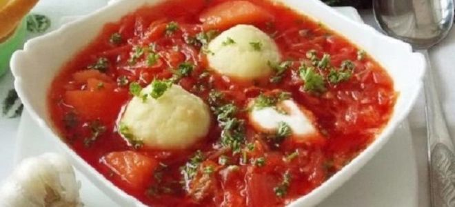 Полтавский борщ с галушками рецепт с фото