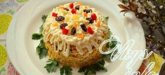 Пасхальный салат со свининой рецепт с фото