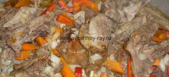 Тушеная утка с картошкой в казане рецепт с фото