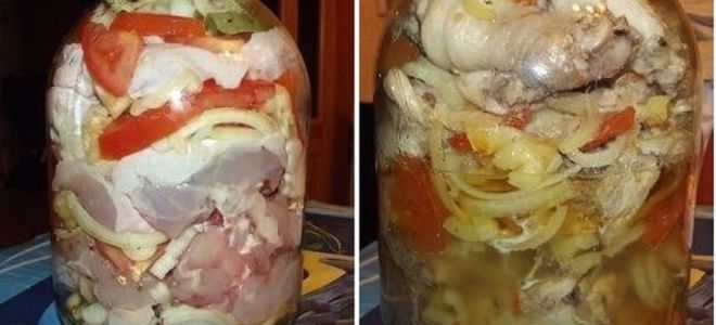 Курица в банке в духовке в собственном соку, рецепт с фото