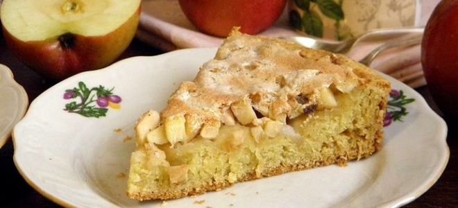Яблочный пирог с корицей, простой рецепт с фото