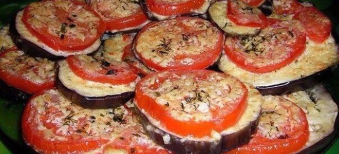 Баклажаны кружочками с помидорами и сыром рецепт с фото