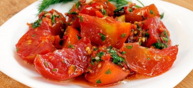 Помидоры по-корейски самый вкусный рецепт с фото