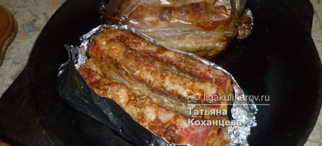 Подчеревок запеченный в духовке в рукаве рецепт