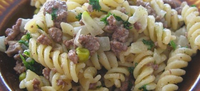 Макароны по-флотски с грибами и фаршем, рецепт с фото