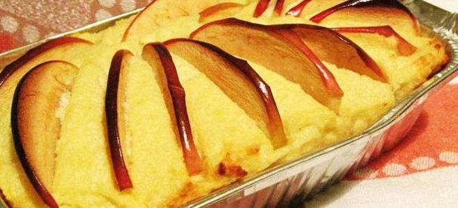 Творожная запеканка с яблоками в духовке рецепт с фото
