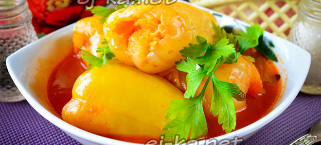 Перец, фаршированный овощами самый вкусный рецепт с фото