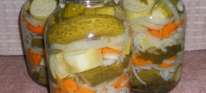 Маринованные огурцы с кабачками на зиму рецепт с фото