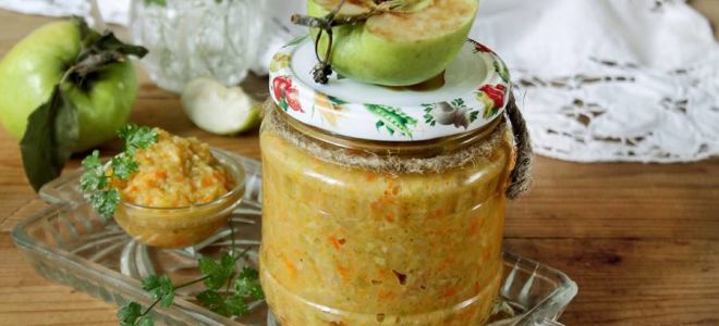 Кабачковая икра с яблоками на зиму, рецепт заготовки с фото