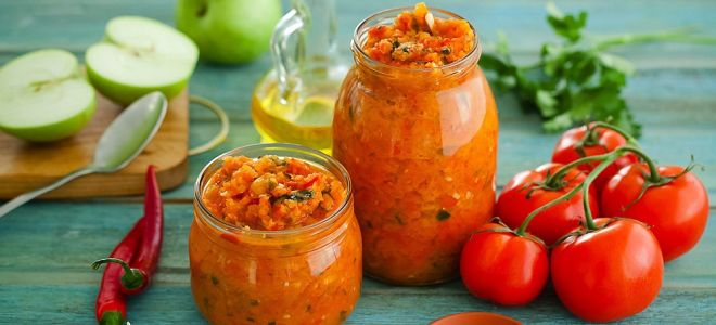 Лечо с яблоками, помидорами рецепт с фото