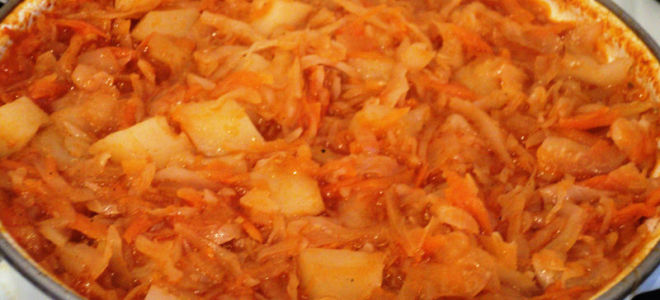 Овощное рагу с картошкой и капустой, рецепт с фото
