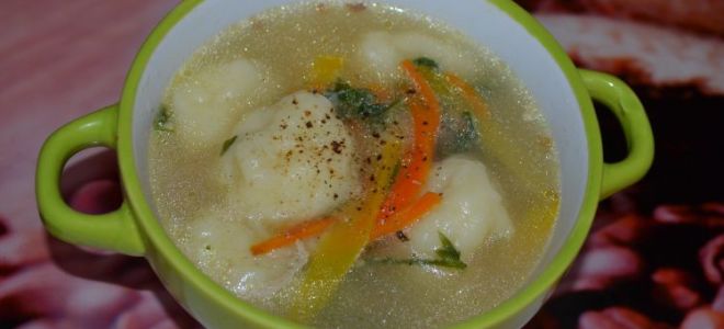 Куриный суп с картофельными клёцками, рецепт с фото