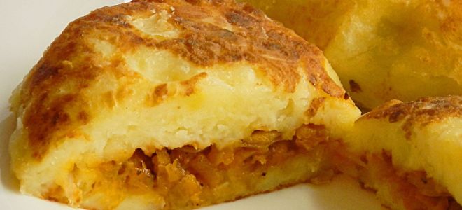 Картофельные зразы с капустой рецепт с фото