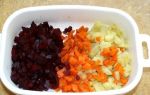 Салат из вареной свеклы, моркови и картофеля рецепт с фото