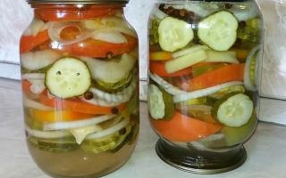Салат с огурцами, луком и помидорами на зиму рецепт с фото