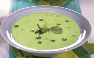Суп-пюре из зеленого горошка со сливками рецепт с фото