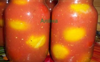 Желтые помидоры в собственном соку на зиму рецепт с фото