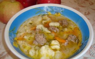 Суп с фрикадельками и клецками, пошаговый рецепт с фото