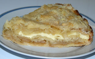 Пирог с творогом и яблоками насыпной: рецепт с фото