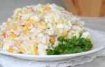Классический салат с крабовыми палочками и рисом рецепт с фото