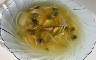 Суп с шампиньонами и вермишелью рецепт с фото