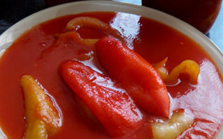 Лечо из болгарского перца с томатной пастой, рецепт с фото