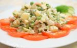 Рыбный салат из отварной трески рецепт с фото