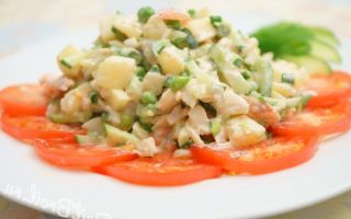 Рыбный салат из отварной трески рецепт с фото
