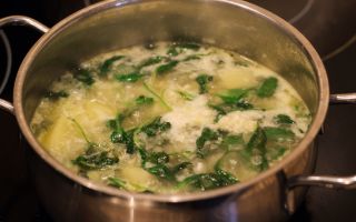 Венгерский суп со шпинатом на курином бульоне рецепт с фото