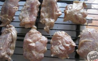 Шашлык из курицы в майонезе на решетке рецепт с фото