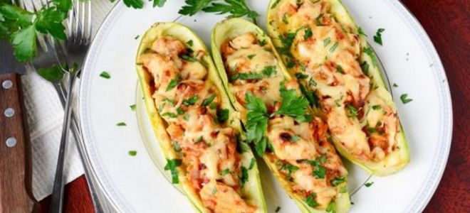 Лодочки из кабачков с фаршем, рецепт с фото