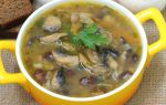 Суп с фасолью и грибами, рецепт с фото