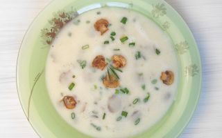 Крем-суп из шампиньонов с картофелем, рецепт с фото