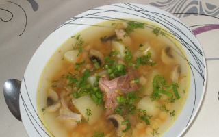 Гороховый суп с грибами, рецепт с фото