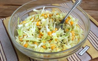 Салат из свежей капусты и кукурузы рецепт с фото