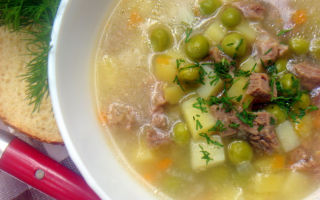 Суп с консервированным зеленым горошком, рецепты с фото