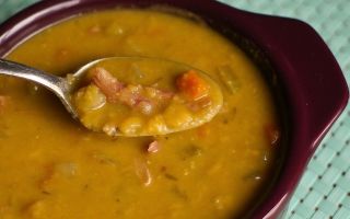 Гороховый суп с копчеными крылышками рецепт с фото