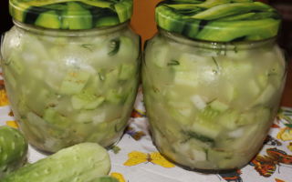 Острый салат из огурцов на зиму рецепт с фото