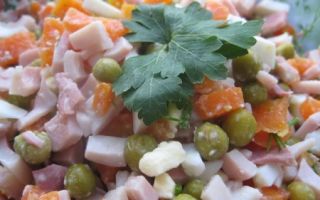 Салат с зеленым горошком на новый год рецепт с фото