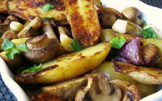 Картошка с шампиньонами в духовке рецепты с фото
