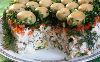 Салат грибок – шампиньоны, курица рецепт с фото