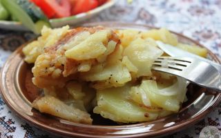Жареная картошка с салом, рецепт с фото