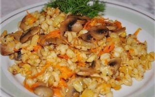 Перловка с грибами и луком – рецепт с фото