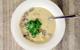 Грибной суп-пюре с плавленным сыром рецепт с фото