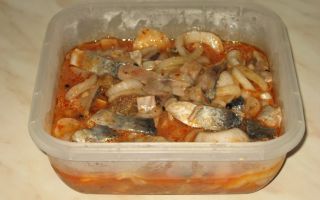 Сельдь по-корейски с томатной пастой, рецепт с фото