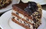 Шоколадный торт с черносливом и орехами рецепт с фото