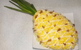 Салат с курицей и ананасами – рецепты с фото