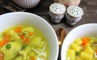 Суп с клецками из манки, рецепт с фото