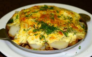 Картошка по-французски с грибами и мясом в духовке, рецепт с фото