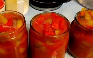 Лечо с томатным соусом на зиму, рецепт с фото